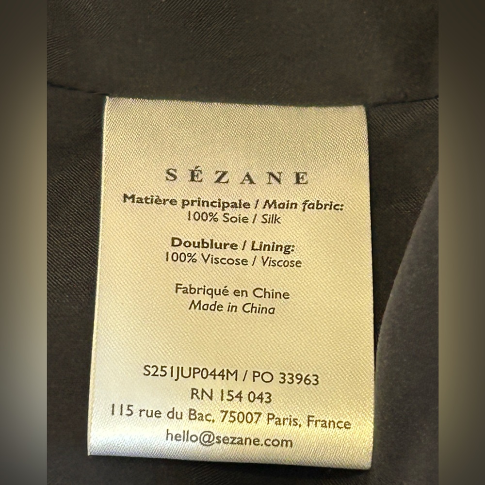 NWOT Sézane Editions SZ 4 Soelle Black and White Polka Dot Silk Maxi Skirt RARE! - Picture 8 of 12